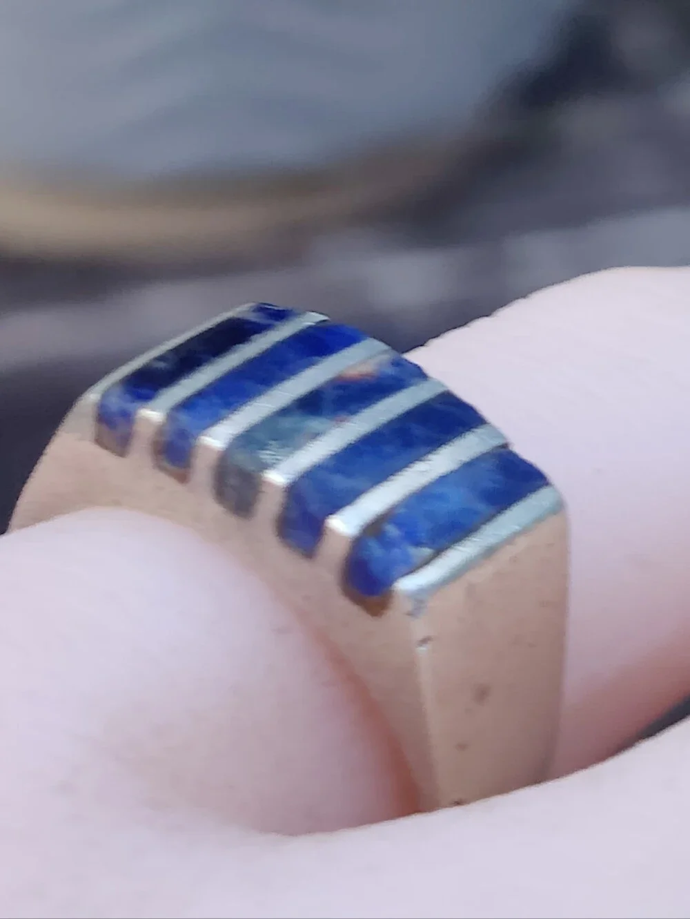 Vintage Sterling Taxco Lapis Lazuli Ring